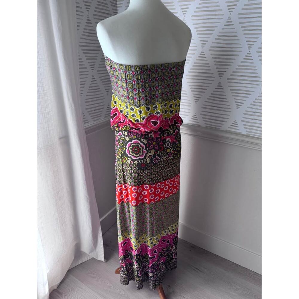 Anthropologie Uncle Frank Small Strapless Drop Waist Boho Maxi Dress - Picture 6 of 10